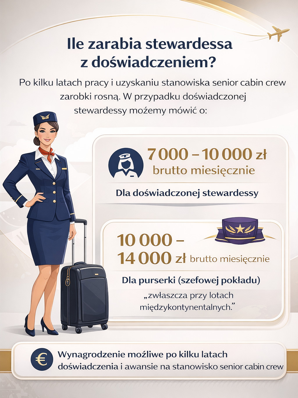 stewardessa zarobki